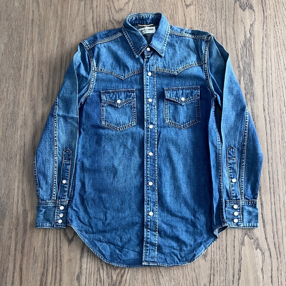 Saint Laurent Denim Western Shirt